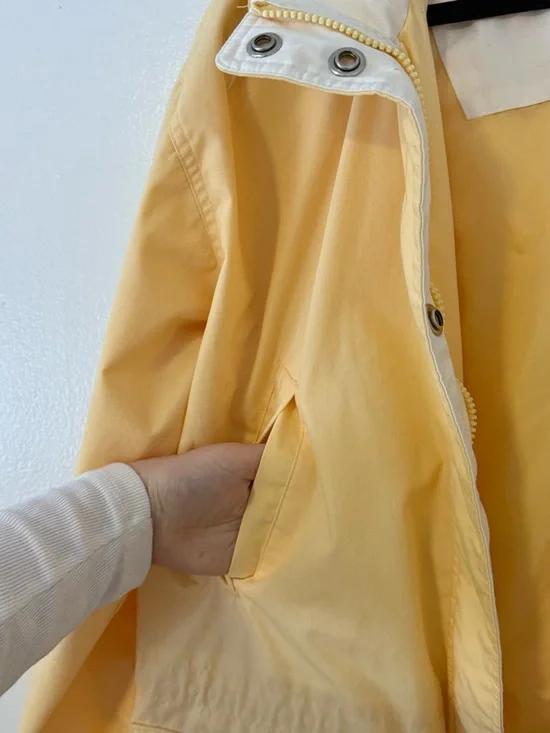 Vintage 90’s Butter Yellow St.John's Bay Hooded Anorak Utility Jacket Womens M - Picture 14 of 14